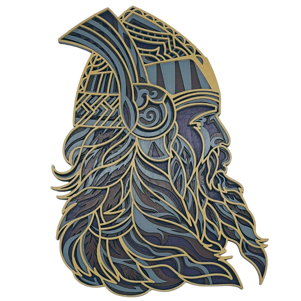 Unleash the Legend: Intricate Multi-Layered Viking Art