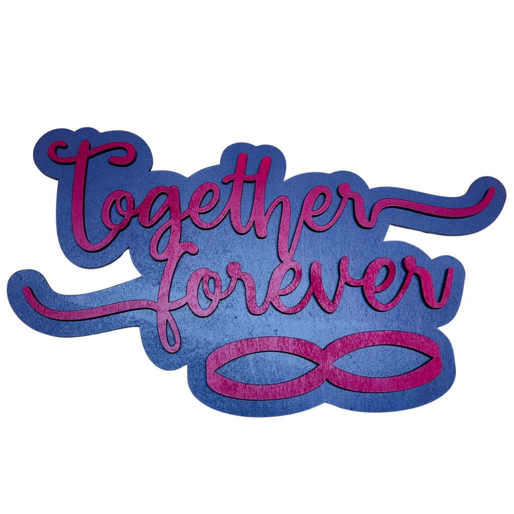 A Symbol of Forever: Elegant Layered "Together Forever" Wedding Sign!