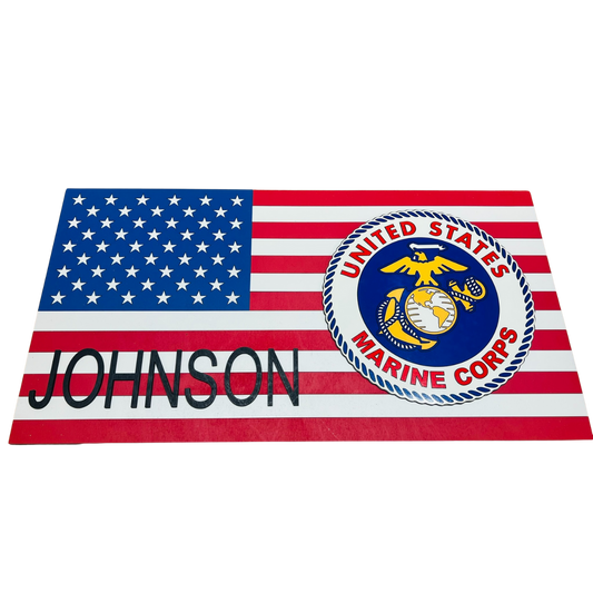 The Perfect Personalized USMC Wooden Flag Gift - Semper Fi