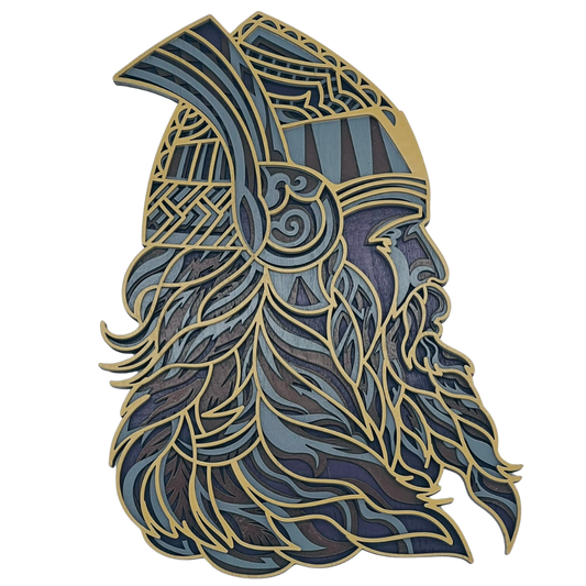 Unleash the Legend: Intricate Multi-Layered Viking Art