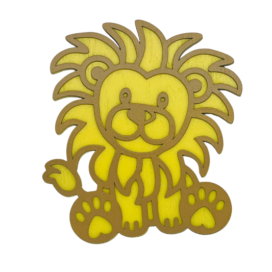 The Purr-fect Gift: Handcrafted Layered Baby Lion Art