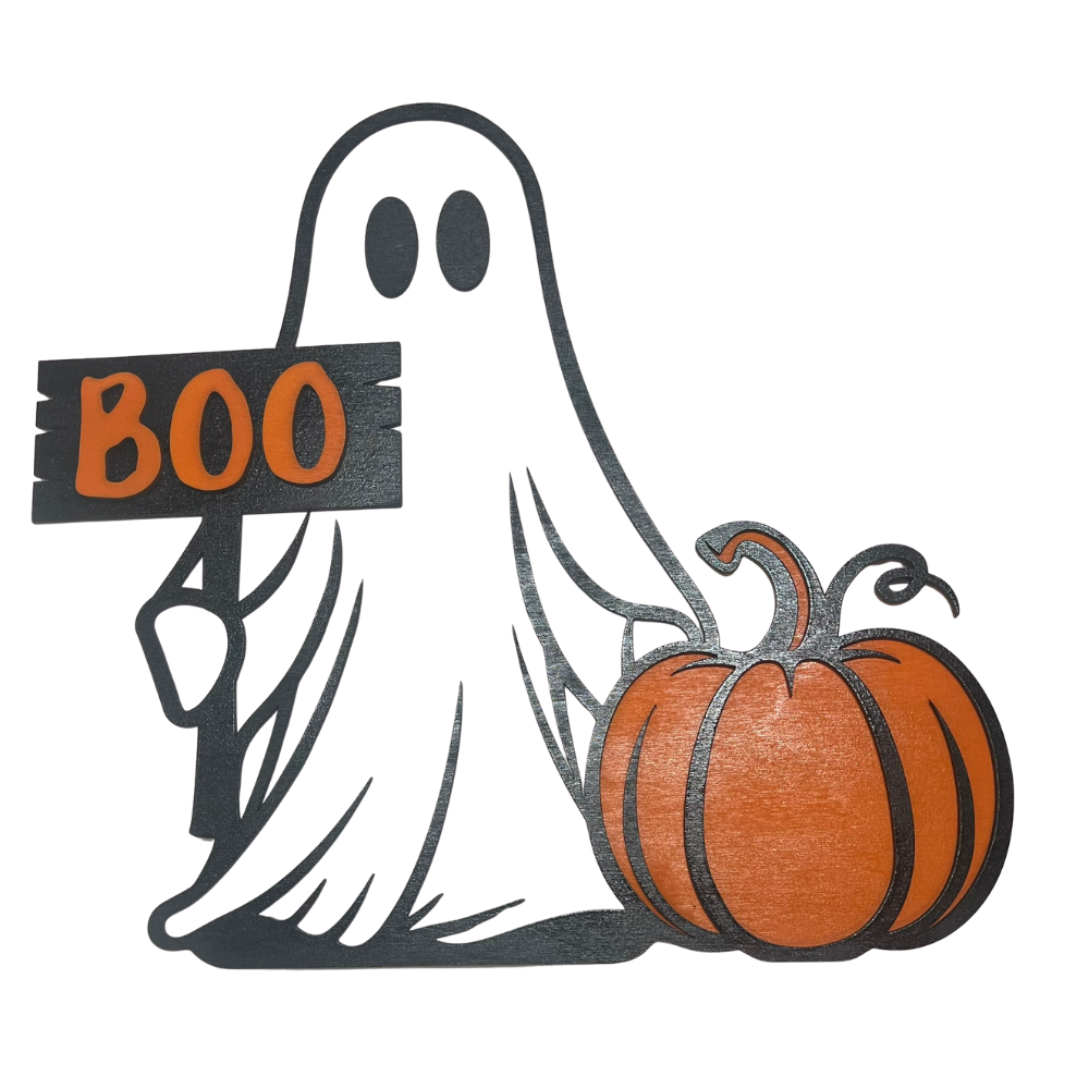 "BOO!" in Style: Adorable Layered Ghost Halloween Decor!