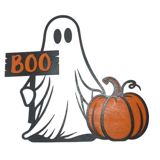 "BOO!" in Style: Adorable Layered Ghost Halloween Decor!