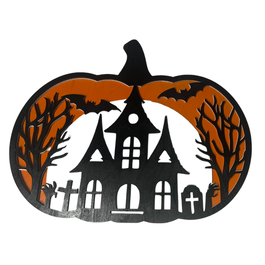 The Ultimate Halloween Vista: Handcrafted 3D Spooky Mansion Pumpkin