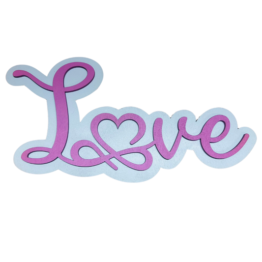 The Perfect Wedding Gift: Handcrafted Layered "Love" Art for the Happy Couple!