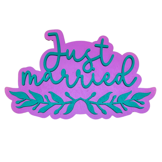 The Perfect Gift for the Newlyweds: Handcrafted Layered "Just Married" Art!