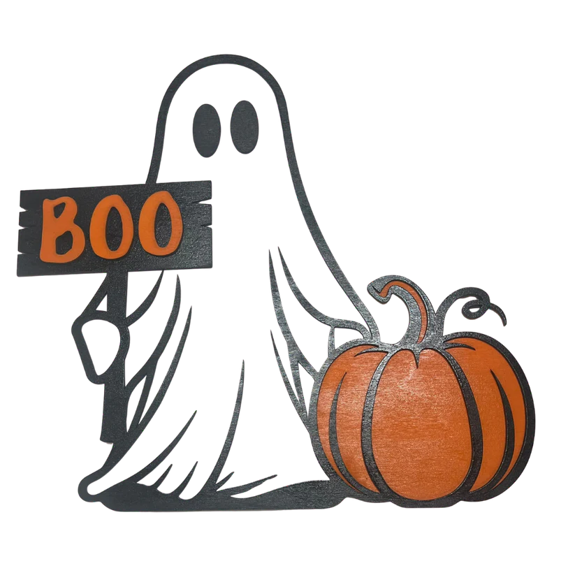 "BOO!" in Style: Adorable Layered Ghost Halloween Decor!
