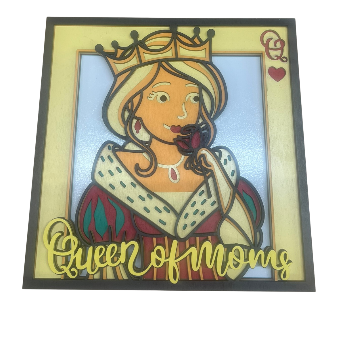 Queen of Moms 3D Mothers Day Wall Art