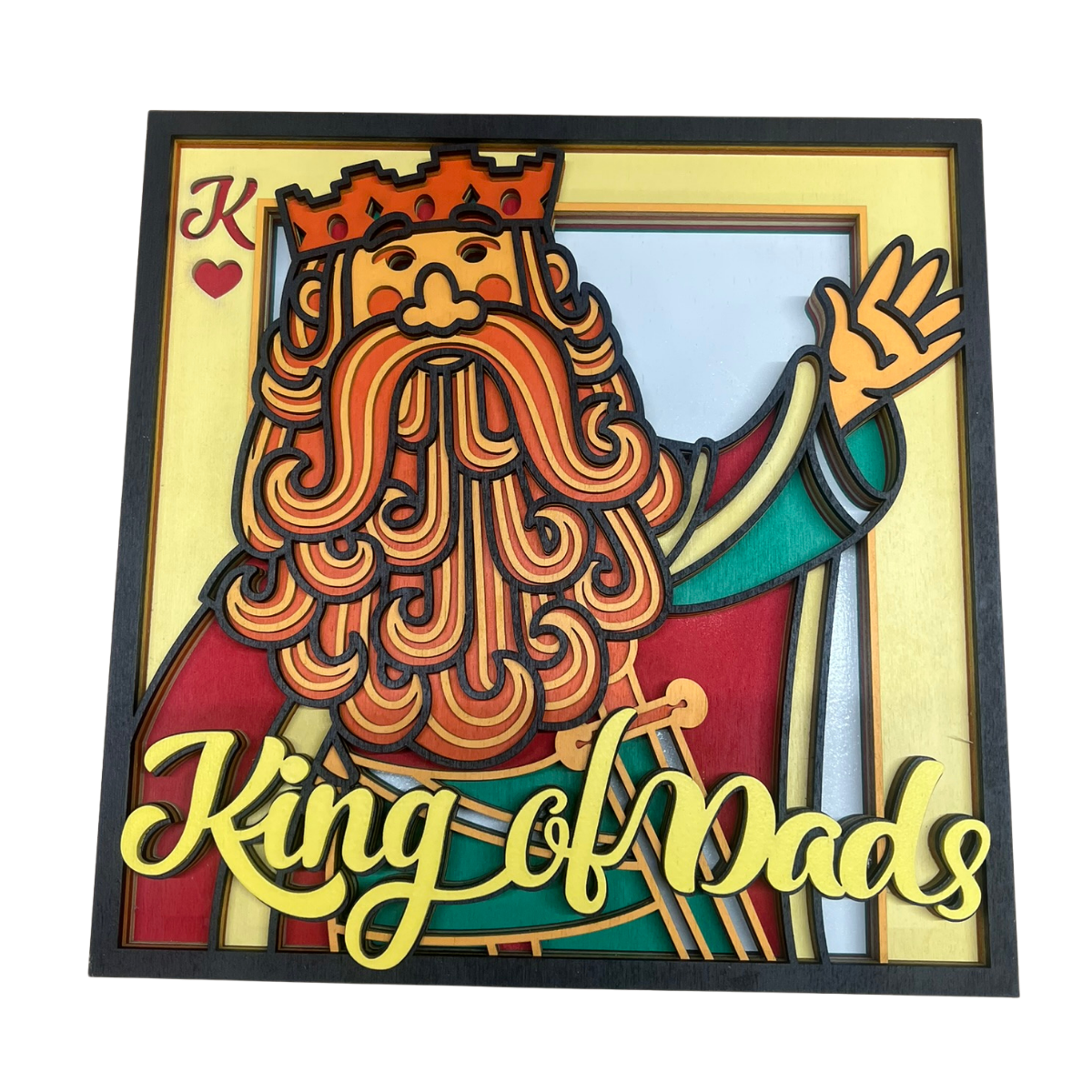 King of Dads 3D Fathers Day Wall Art
